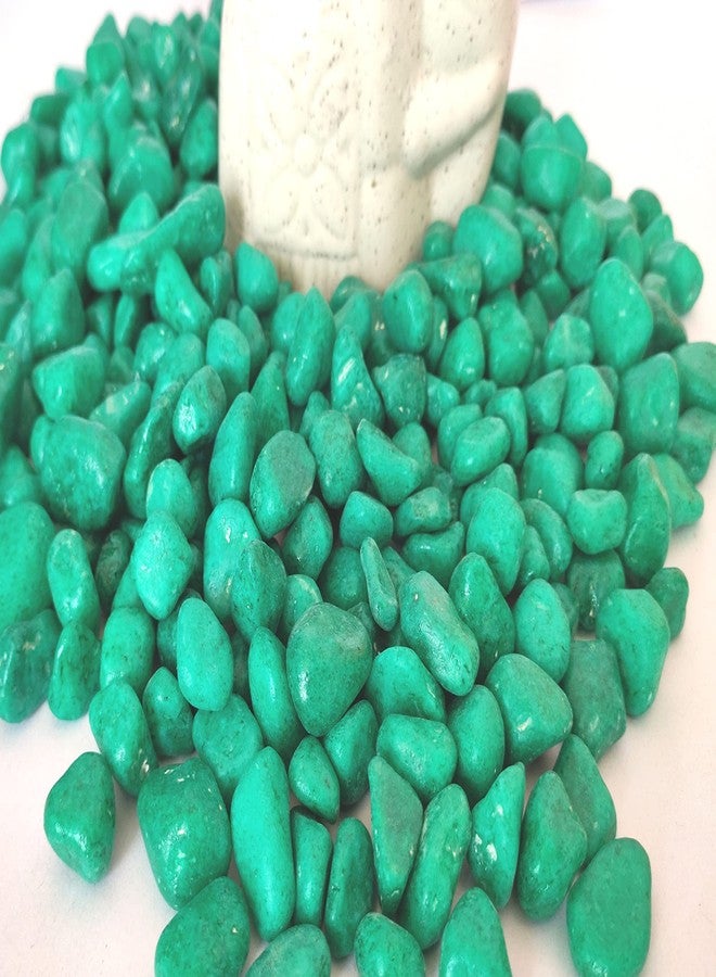 Power Stone Decorative Dark Green Pebbles for Pathways Landscape Hotels (Dark Green, 3 Kg) - Image 3